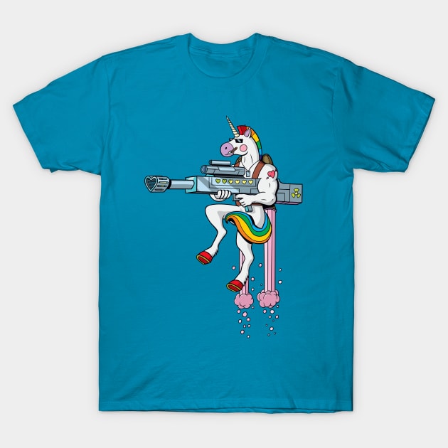 Unicorn Soldier T-Shirt by Malchev